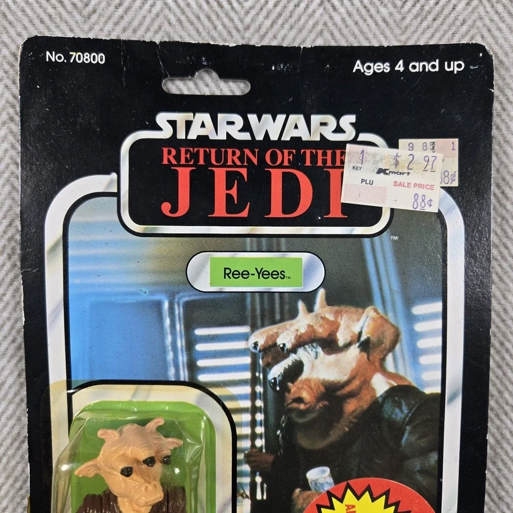 Vintage 1983 Kenner Star Wars Return/Jedi Ree-Yees 79 back w/Free Anakin Sticker